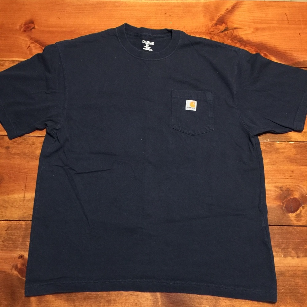 Men’s Carhartt XL Cotton Pocket T Shirt Navy Blue